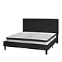 Flash Furniture Roxbury Platform Bed in Black Fabric and Pocket Spring Mattress, King (SLBM1024)~#|#~sp175535465_sc7