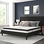 Flash Furniture Roxbury Platform Bed in Black Fabric and Pocket Spring Mattress, King (SLBM1024)~#|#~sp175535532_sc7