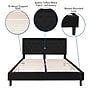 Flash Furniture Roxbury Platform Bed in Black Fabric and Pocket Spring Mattress, King (SLBM1024)~#|#~sp175535534_sc7