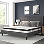 Flash Furniture Roxbury Platform Bed in Dark Gray Fabric and Pocket Spring Mattress, King (SLBM1032)~#|#~sp175680116_sc7