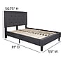 Flash Furniture Roxbury Platform Bed in Dark Gray Fabric and Pocket Spring Mattress, Full (SLBM1030)~#|#~sp175680168_sc7