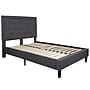 Flash Furniture Roxbury Platform Bed in Dark Gray Fabric and Pocket Spring Mattress, Full (SLBM1030)~#|#~sp175680170_sc7