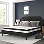 Flash Furniture Brighton Platform Bed in Black Fabric and Pocket Spring Mattress, King (SLBM108)~#|#~sp175684811_sc7