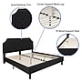Flash Furniture Brighton Platform Bed in Black Fabric and Pocket Spring Mattress, King (SLBM108)~#|#~sp175684813_sc7