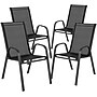 Flash Furniture Brazos Outdoor Patio Dining Set with 23.75" Round Table and 2 Flex Comfort Stack Chairs, Black (TLH0701303C)~#|#~sp175684859_sc7