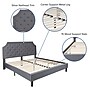 Flash Furniture Brighton Platform Bed in Light Gray Fabric and Pocket Spring Mattress, King (SLBM1012)~#|#~sp175684869_sc7