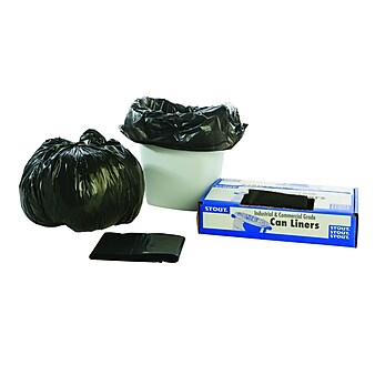 7-10 Gallon Clear Trash Can Liners, 250 Count - 24 x 24 High Density  Trash Bin Bags for Lightweight Garbage - Wastepaper Basket Bin Liners,  Shredder