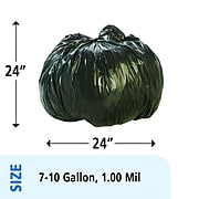 Envision 7-10 Gallons Total Recycled Content Trash Bag, 1 Mil, 250 Bags/Box (TRC2424)