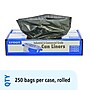 AbilityOne Envision 7-10 Gallon Industrial Trash Bag, 24" x 24", Low Density, 1 mil, Brown/Black, 250 Bags/Box (TRC2424)~#|#~sp176152695_sc7
