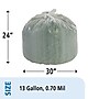 AbilityOne Controlled Life Cycle 13 Gallon Industrial Trash Bag, 30" x 24", Low Density, 0.7 mil, White, 120 Bags/BX (DGB13M120)~#|#~sp176152780_sc7
