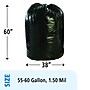 AbilityOne Envision TRC 55-60 Gallon Industrial Trash Bag, 38" x 60", Low Density, 1.5 mil, Black Brown, 100 Bags/Box (TRC3860)~#|#~sp176152945_sc7