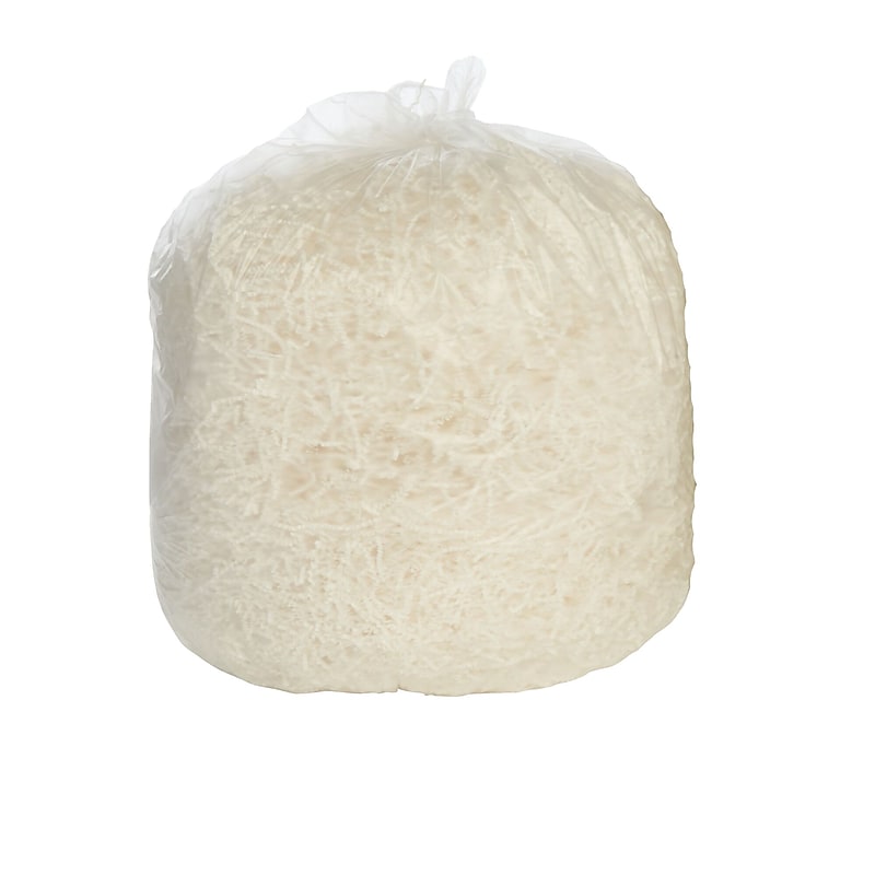 AbilityOne 7-10 Gallon Industrial Trash Bag, 24" x 24", High Density, 8 mic, Natural, 1000 Bags/Box (8105015171363) image 1
