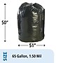 AbilityOne Envision 65 Gallon Industrial Trash Bag, 50" x 51", Low Density, 1.5 mil, Brown/Black, 100 Bags/Box (8105013862428)~#|#~sp176153084_sc7