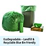 Envision Controlled Life Cycle 33 Gallon Industrial Trash Bag, 33" x 40", Low Density, Green, 40 Bags/Box, 2 Rolls~#|#~sp176153149_sc7