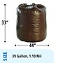 Stout Controlled Life Cycle 39 Gallon Industrial Trash Bag, 33" x 44", Low Density, 1.1 mil, Brown, 40 Bags/Box (STOG3344B11)~#|#~sp176153153_sc7