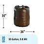 Stout Controlled Life Cycle 30 Gallon Industrial Trash Bag, 30" x 36", Low Density, 0.8 mil, Brown, 60 Bags/Box, 3 Rolls~#|#~sp176153254_sc7