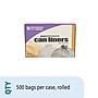 AbilityOne Natl Industries Coreless High-Density Can Liners, 30 Gallon,10 Microns, 30" x 37", Natural, 500/Carton (NIBH303710C)~#|#~sp176153350_sc7