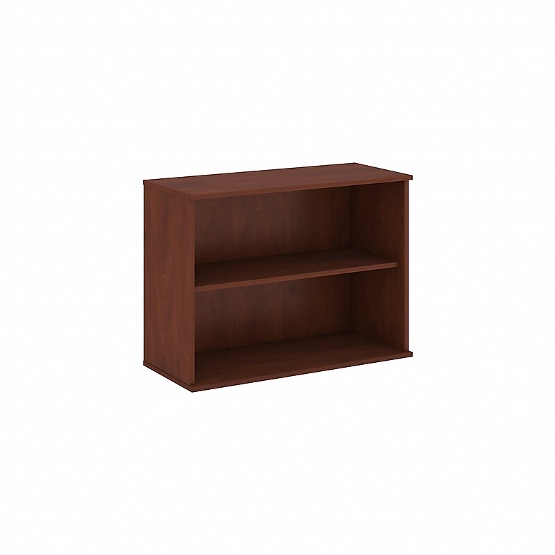 Bush Business Furniture 29"H 2-Shelf Bookcase with Adjustable Shelf, Hansen Cherry Laminated Wood (BK3036HC) image 1