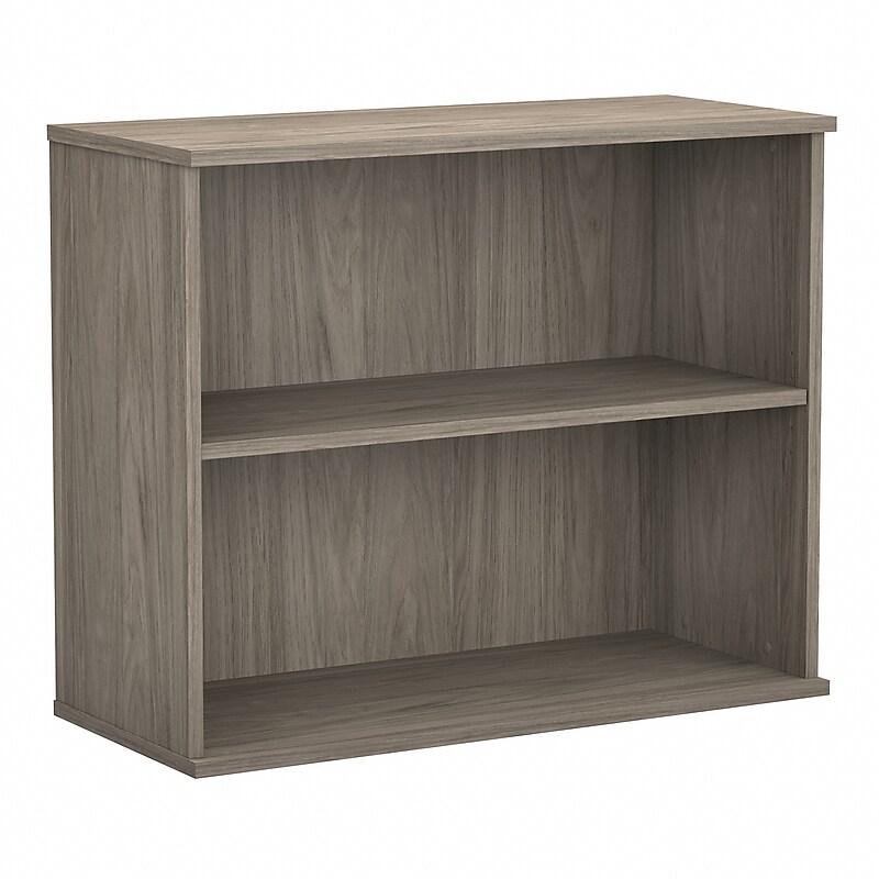 Bush Business Furniture 29"H 2-Shelf Bookcase with Adjustable Shelf, Modern Hickory (BK3036MH) image 1