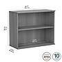 Bush Business Furniture 29"H 2-Shelf Bookcase with Adjustable Shelf, Platinum Gray (BK3036PG)~#|#~sp176153781_sc7