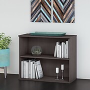 Bush Business Furniture 2-Shelf 29"H Bookcase, Storm Gray (BK3036SG)