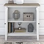 Bush Furniture Mayfield 5-Shelf 66"H Standard Bookcase with Doors, Pure White/Shiplap Gray (MAY019GW2)~#|#~sp176322699_sc7