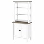 Bush Furniture Mayfield 5-Shelf 66"H Standard Bookcase with Doors, Pure White/Shiplap Gray (MAY019GW2)~#|#~sp176322740_sc7