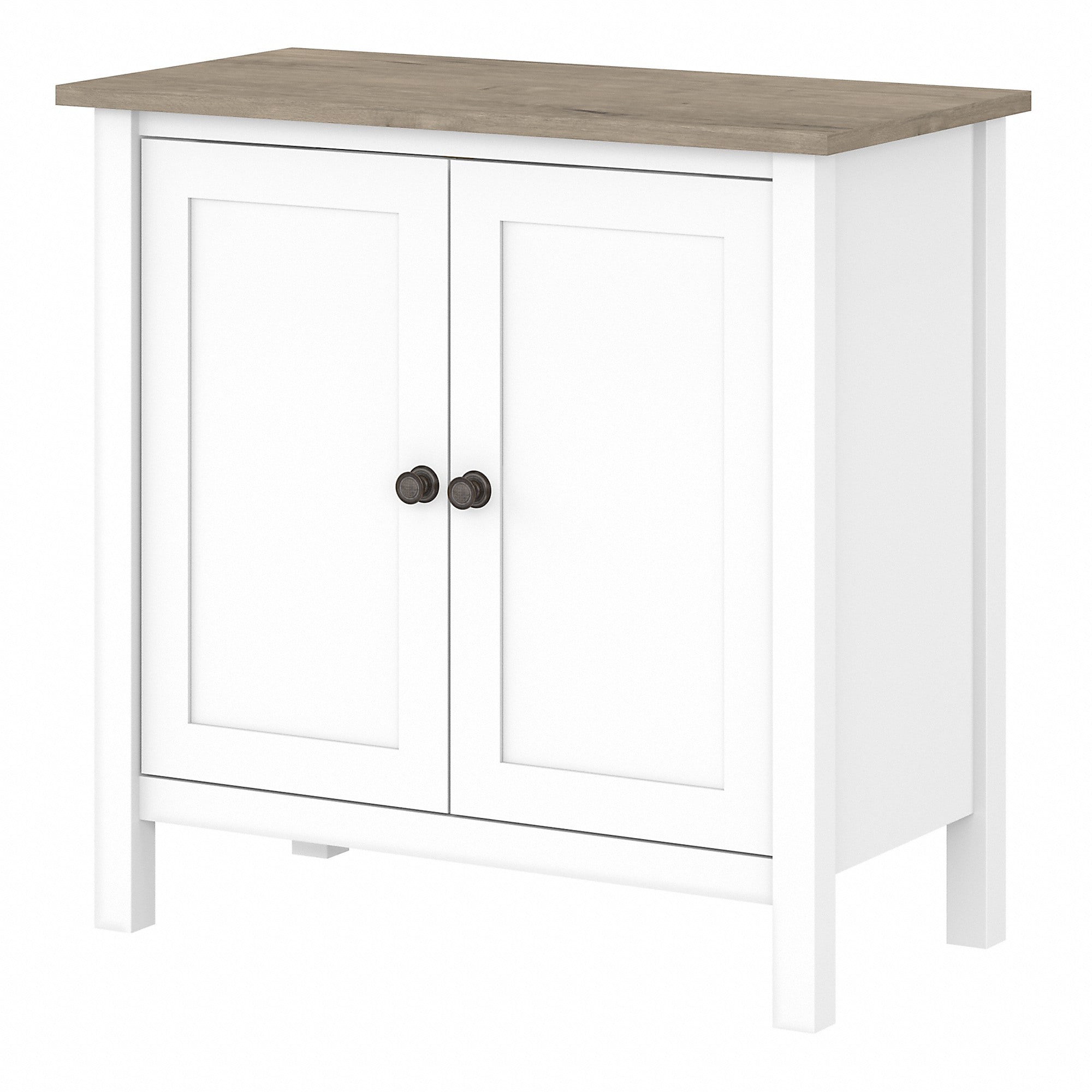 Bush Furniture Mayfield 30″ Storage Cabinet with 2 Shelves, Pure White/Shiplap Gray (MAS131GW2-03) Sansujyuku sansujyuku.com