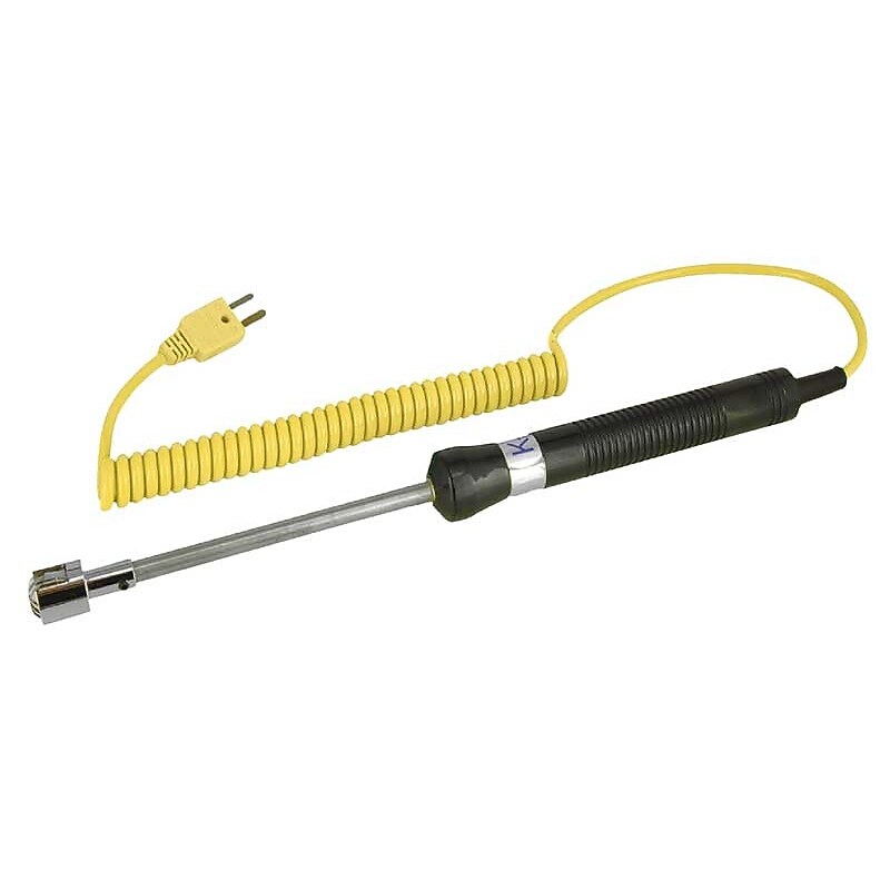 Reed Instruments R2920 Surface Thermocouple Probe, Type K, Black/Yellow image 1