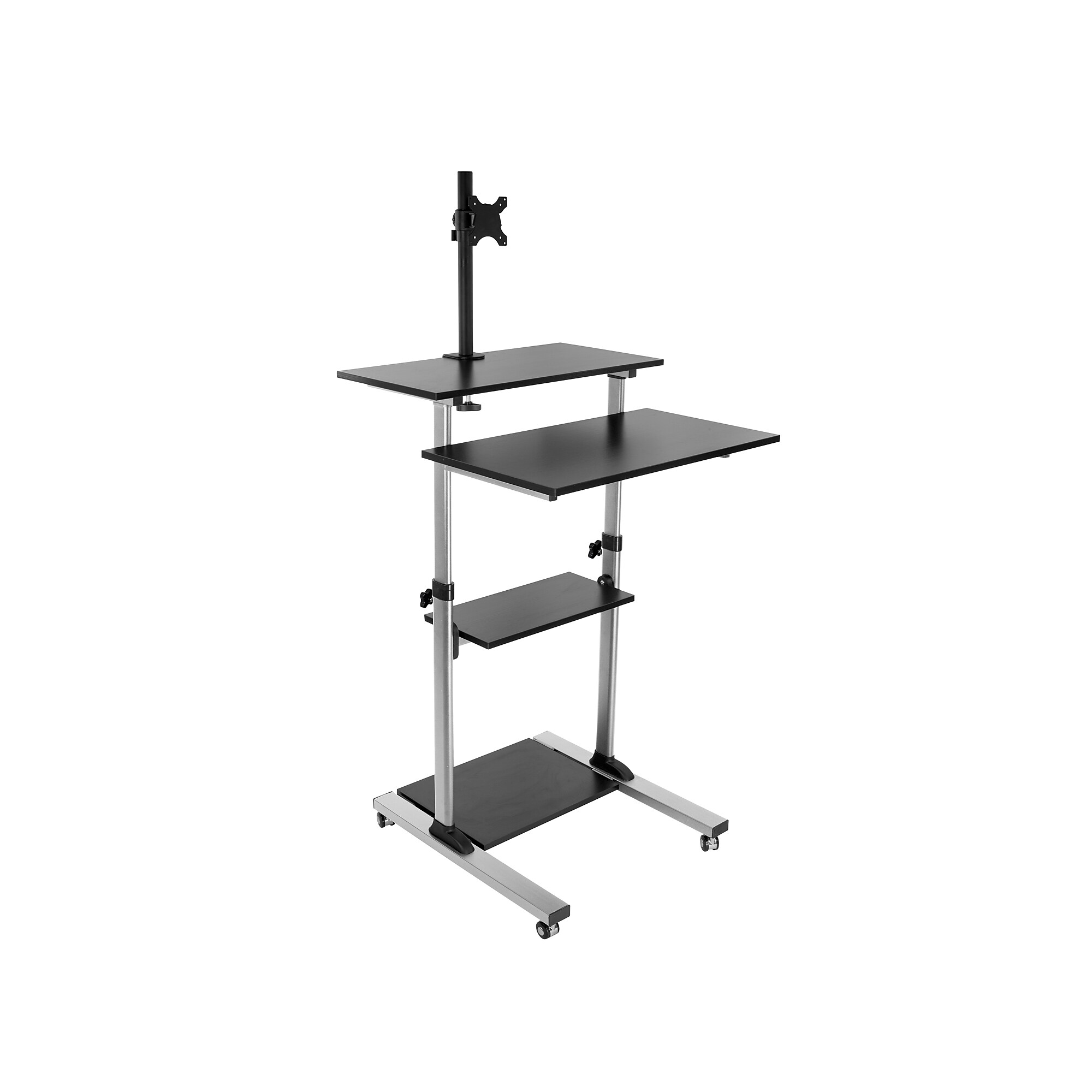 Mount-It! 28″W Adjustable Steel Standing Desk with Monitor Mount, Black (MI-7942BLK) Sansujyuku sansujyuku.com