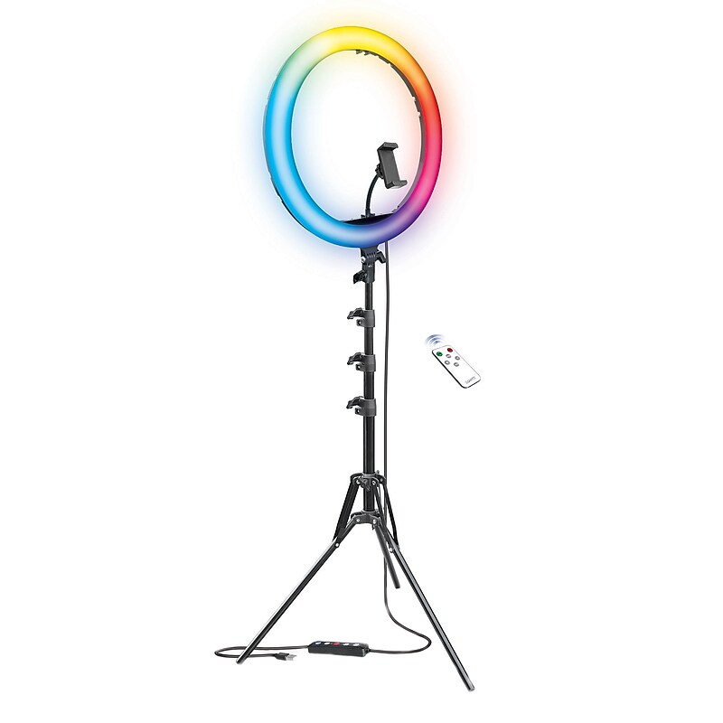 Bower 16" RGB Selfie Ring Light Studio Kit with Wireless Remote Control & Tripod (WA-RLSRGB16) image 1