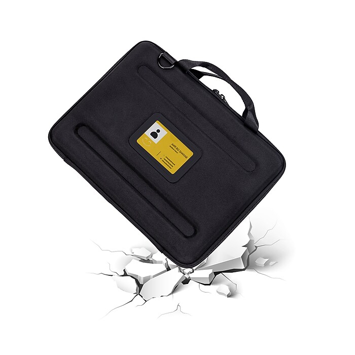 Techair Ultra Slim 11.6" Laptop Carrying Case - Black, Toploader With Shoulder Strap