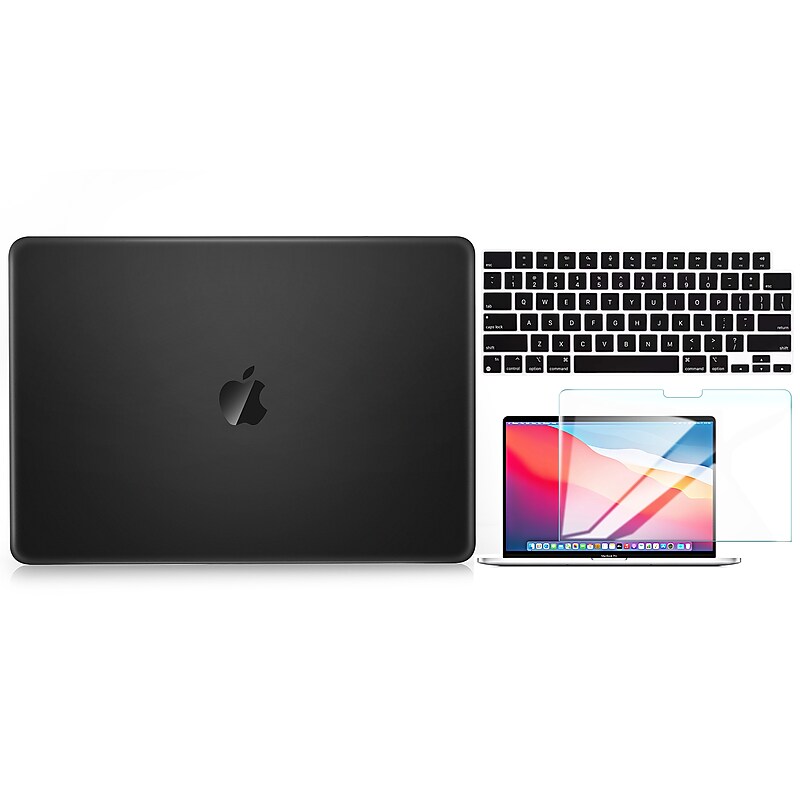 Techprotectus Laptop Case with Keyboard Cover and Screen Protector, Black, Plastic (TP-BK-K-MP14M1) image 1