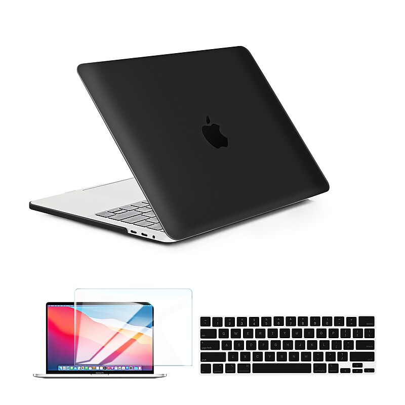 Techprotectus Laptop Case with Keyboard Cover and Screen Protector, Black, Plastic (TP-BK-K-MA13M1) image 1