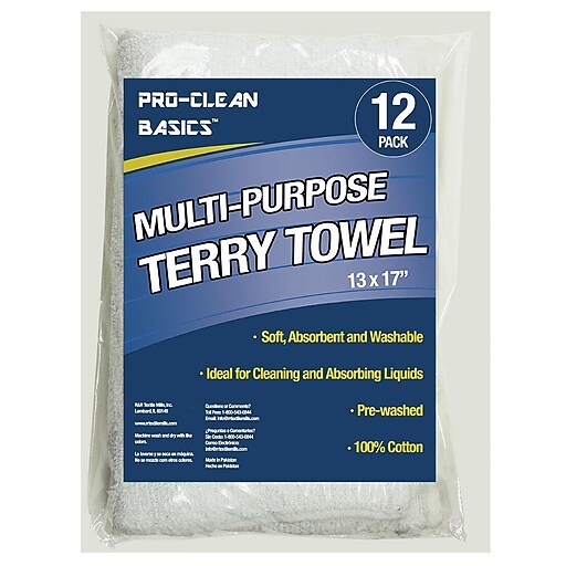 Shop Staples for ProClean Basics MultiPurpose Terry Towels, 14" x 17