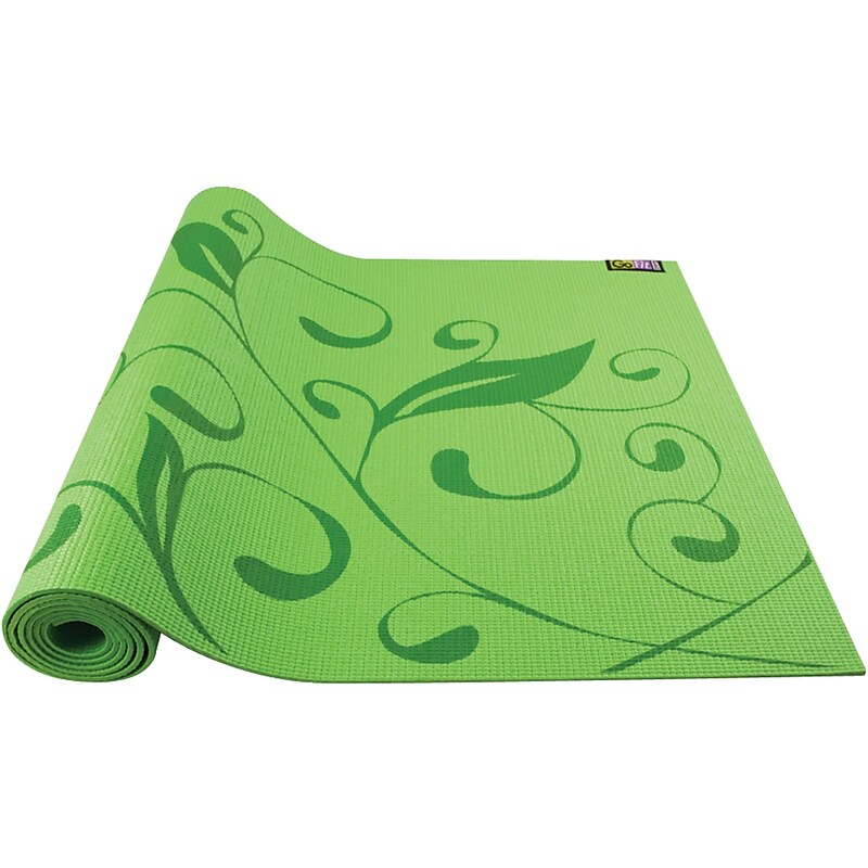 GoFit Printed Yoga Mat, Green (GOFGFPYMGRN) image 1