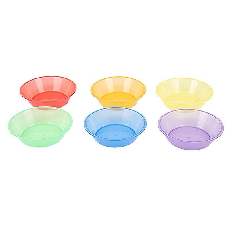 TickiT Translucent Color Sorting Bowls, Assorted Colors, 6/Set (CTU73117) image 1