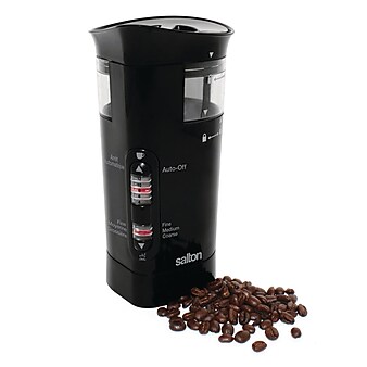 Salton Blade Smart Coffee Grinder, Black/Transparent (CG1770)