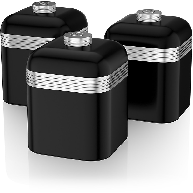 Swan Retro Storage Ware, 1L Set of 3 Canisters (SWKA1020BN) image 1
