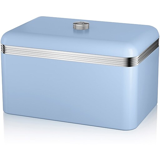 Swan Retro Bread Bin, Large Storage Capacity (SWKA1010BLN) Staples