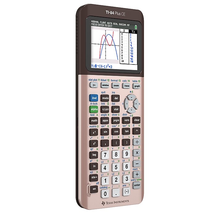 Texas Instruments TI-84 Plus CE 10-Digit Graphing Calculator, Rose