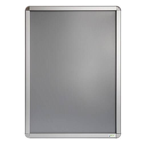 Seco Snapframe Polyvinyl Chloride Poster Board, 24" x 36", Silver
