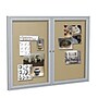 Ghent 3' H x 5' W Enclosed Vinyl Bulletin Board with Satin Frame, 2 Door (PA23660VX-181)~#|#~sp17740261_sc7