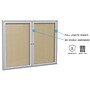 Ghent 3' H x 2' W Enclosed Vinyl Bulletin Board with Satin Frame, 1 Door, Silver (PA13624VX-193)~#|#~sp17740279_sc7