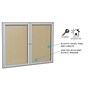 Ghent 3' H x 2' W Enclosed Vinyl Bulletin Board with Satin Frame, 1 Door, Silver (PA13624VX-193)~#|#~sp17740286_sc7