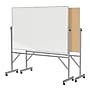 Ghent 4' H x 6' W Reversible Cork Bulletin Board/Whiteboard with Aluminum Frame (ARMK46)~#|#~sp17740295_sc7