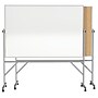Ghent 4' H x 6' W Reversible Cork Bulletin Board/Whiteboard with Aluminum Frame (ARMK46)~#|#~sp17740296_sc7