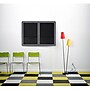 Ghent Ovation 4' H x 6' W Enclosed Fabric Bulletin Board with Gray Frame, 3 Door, Gray (OVG5-F91)~#|#~sp17740410_sc7