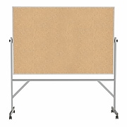 Ghent 4' H x 6' W Reversible Cork Bulletin Board with Aluminum Frame (ARKK46)
