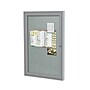 Ghent 3' H x 2' W Enclosed Vinyl Bulletin Board with Satin Frame, 1 Door, Silver (PA13624VX-193)~#|#~sp17740509_sc7